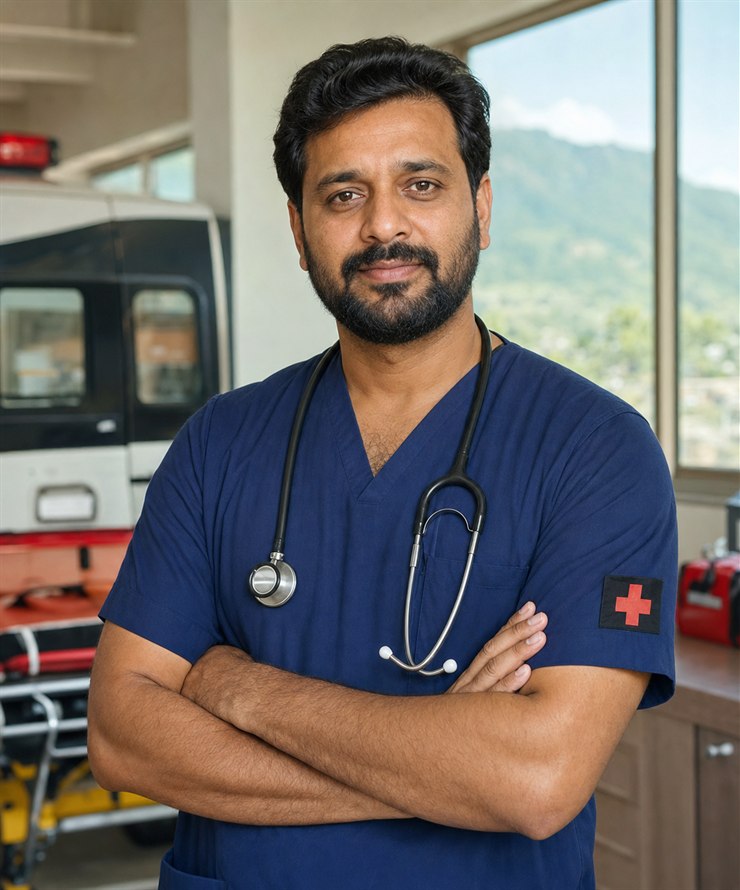 Portrait of Dr. Ahmad Khan, Pakistani Medical Director
